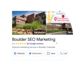 1 Position Google Search - Boulder SEO Marketing 1 Position Google Search