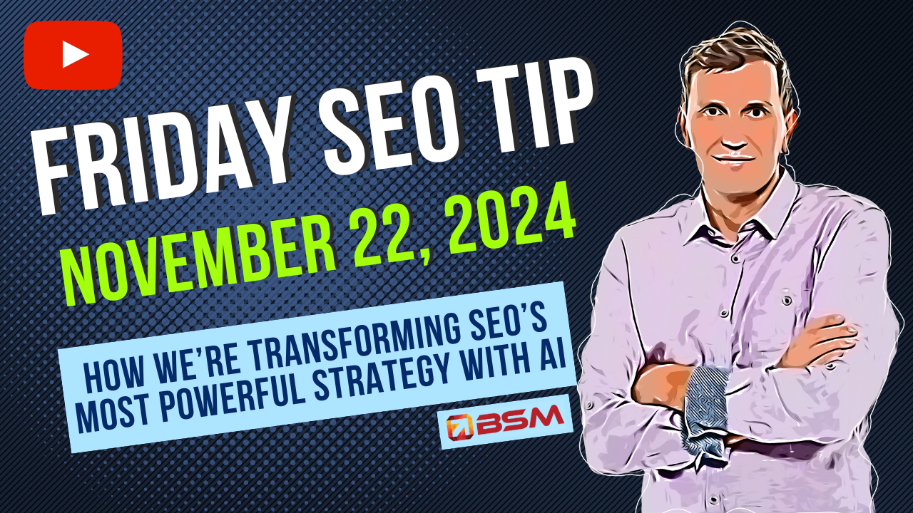 How We’re Transforming SEO’s Most Powerful Strategy with AI | Friday SEO Tip