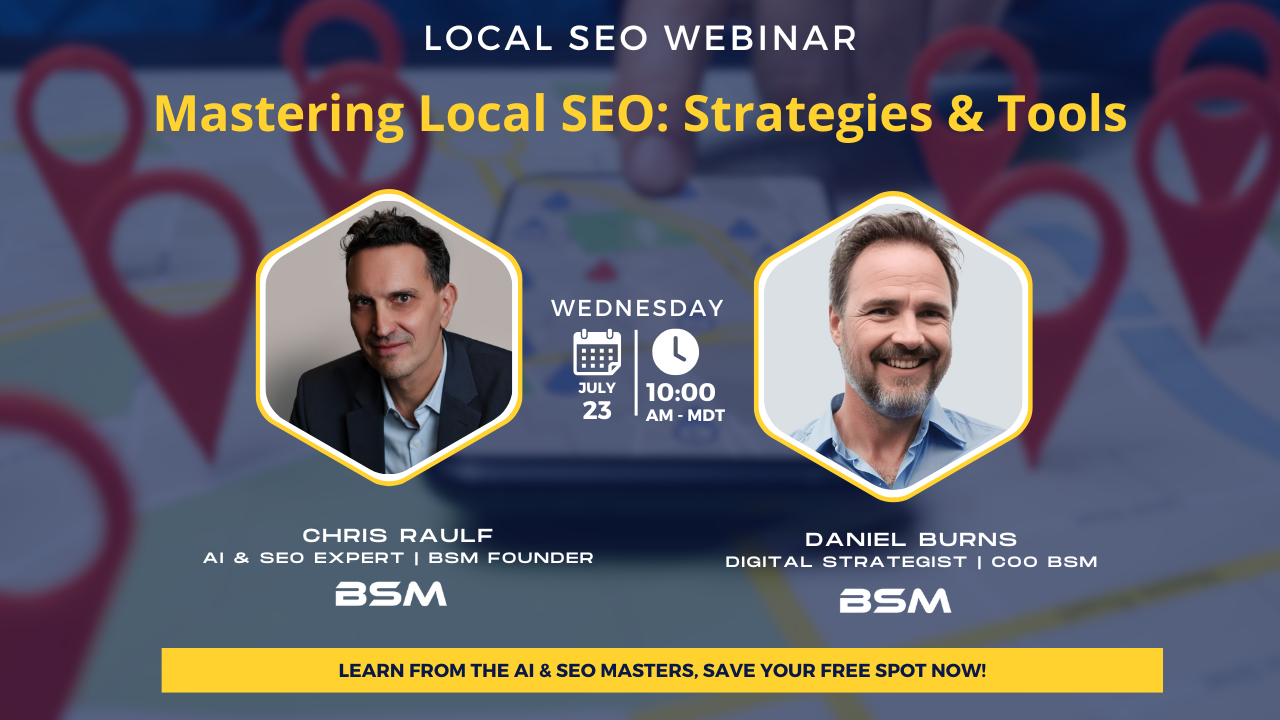 Boulder SEO Marketing Announces Complimentary Live Search Engine Optimization Webinar: Mastering Local SEO to Dominate Your Market