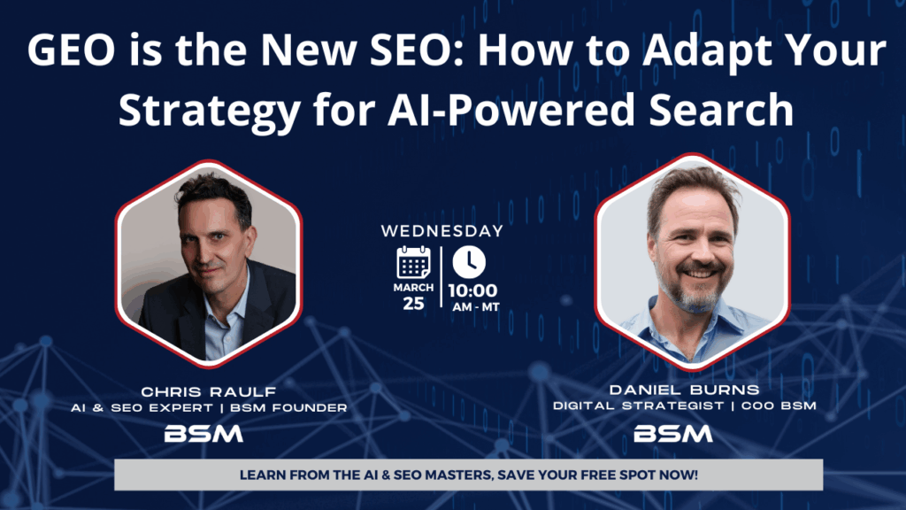 AI SEO webinar