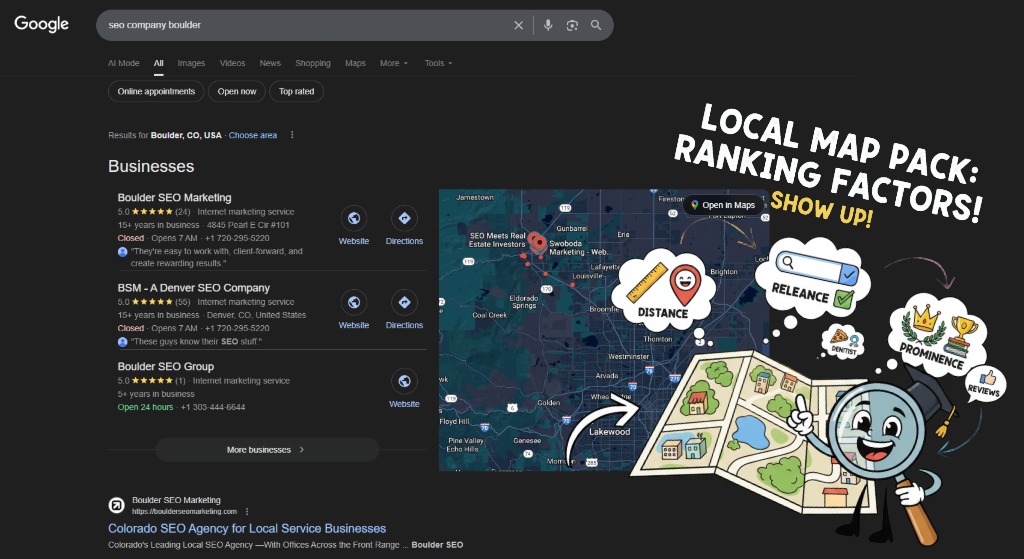 Seo Company Boulder Local Map Pack