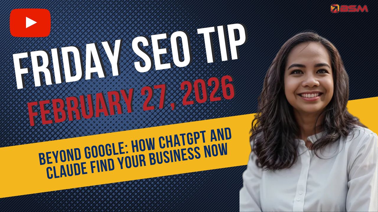 Beyond Google: How ChatGPT and AI Platforms Find Businesses | Friday SEO Tip