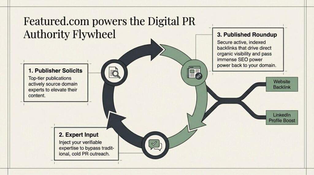Feature.com powers the Digital PR Authority Flywheel