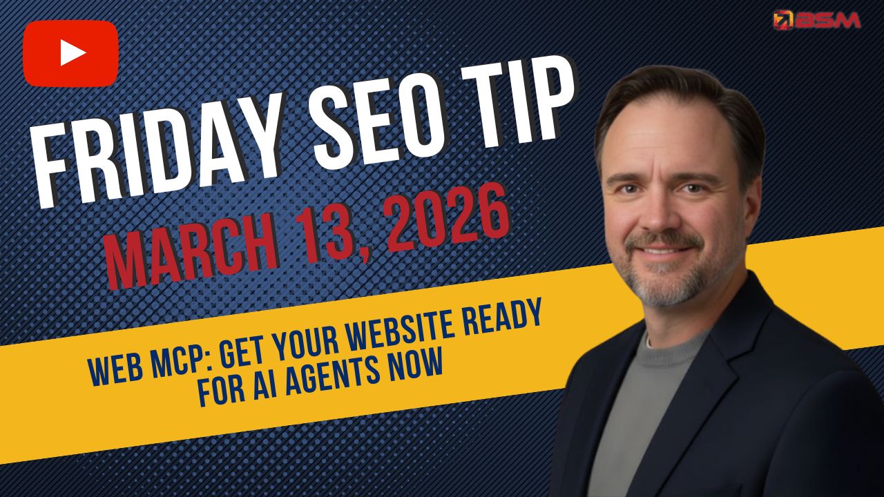Web MCP: Get Your Website Ready for AI Agents Now | Friday SEO Tip