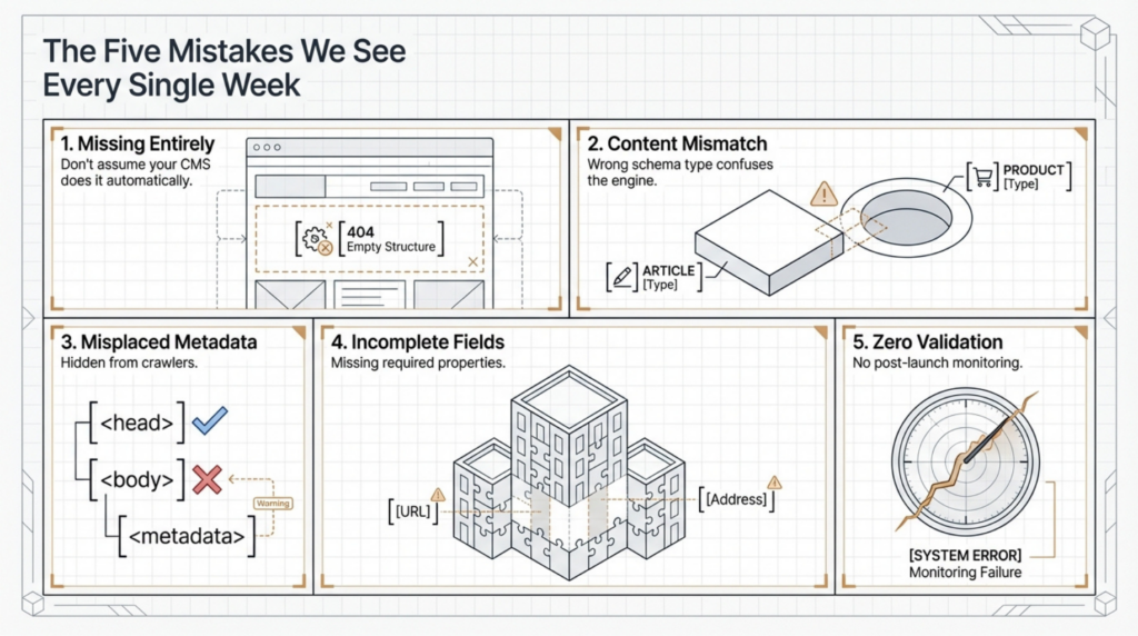 The Five Mistakes We See Every Single Week