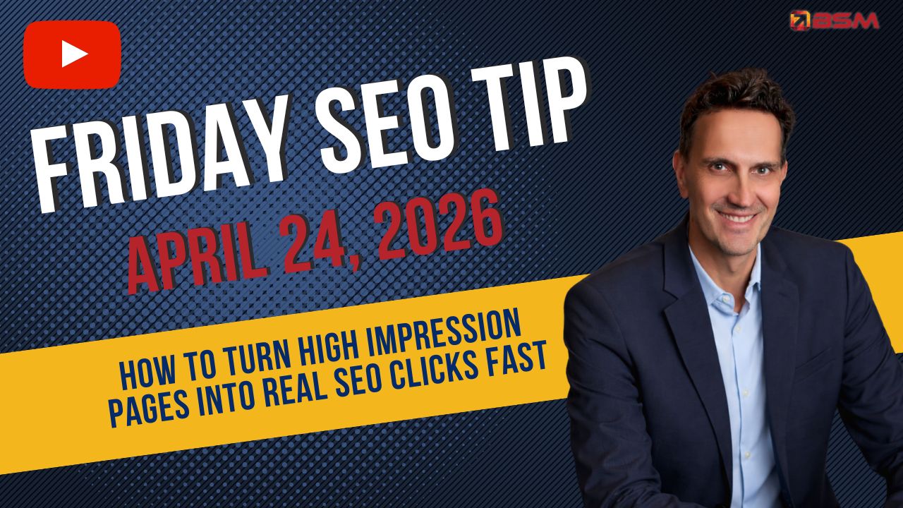 How to Turn High Impression Pages Into Real SEO Clicks Fast | Friday SEO Tip