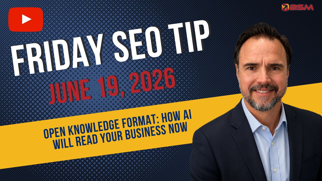 Open Knowledge Format: How AI Will Read Your Business Now | Friday SEO Tip