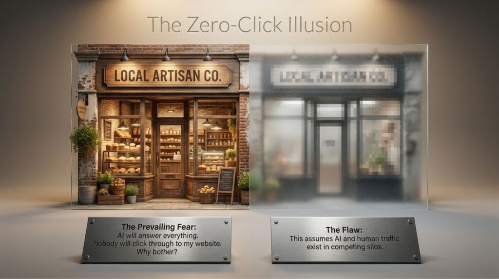 The Zero-Click Illusion